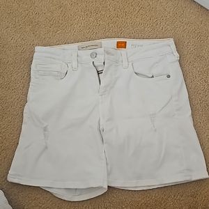 White denim shorts